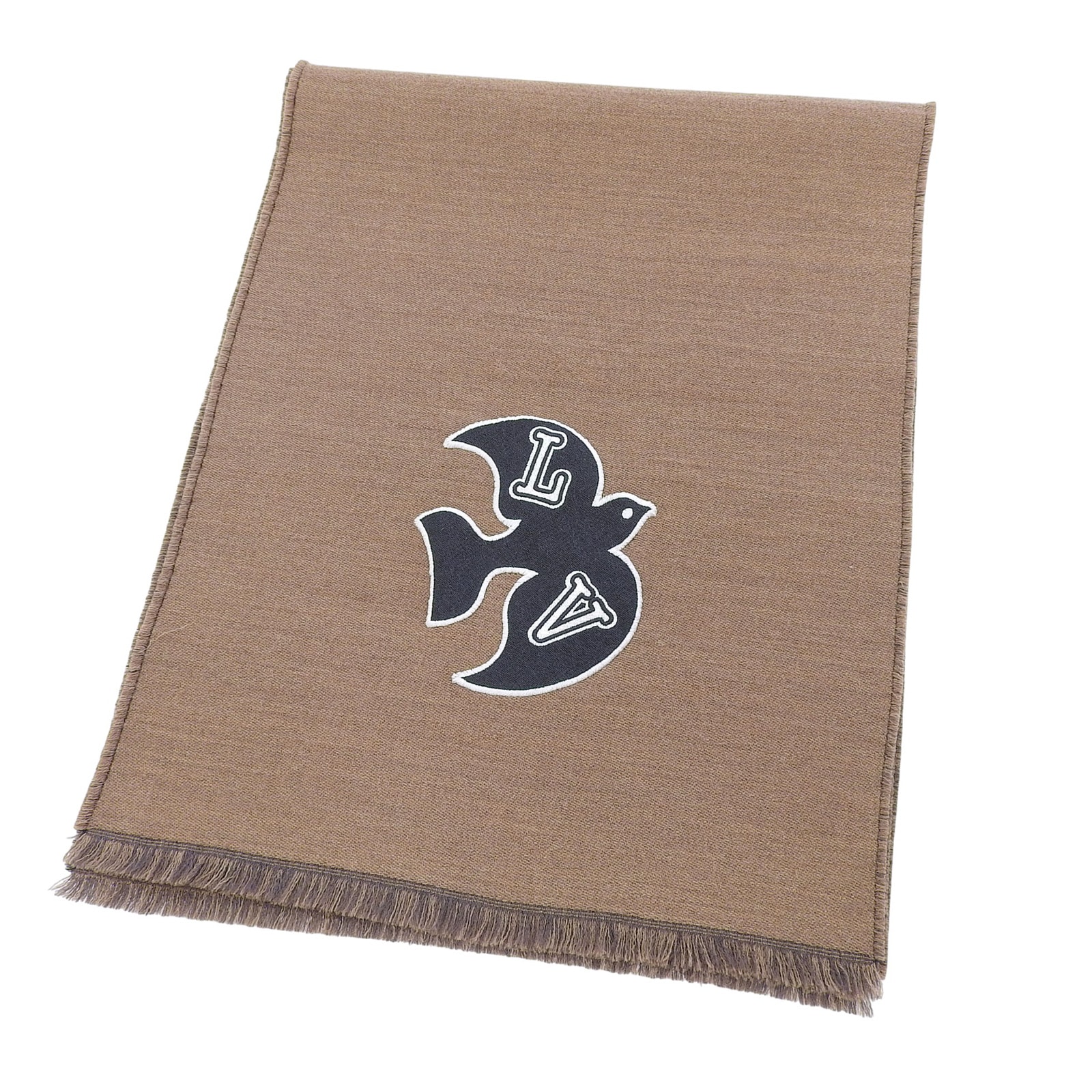 極美品 ルイヴィトン マフラー エシャルプ・LV ハーモニー M77942