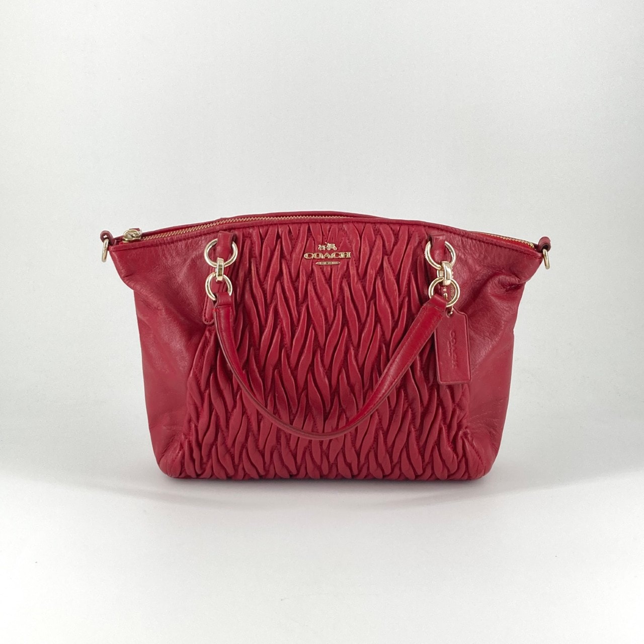 COACH(コーチ) ケルシー サッチェル 2WAY F37081 ショルダーバッグ レッド