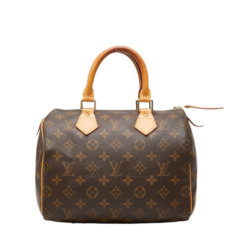 ルイ ヴィトン モノグラム スピーディ25 ミニボストンバッグ ハンドバッグ M41528 ブラウン PVC レザー レディース LOUIS VUITTON 中古