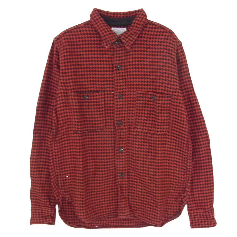 The REAL McCOY'S ザリアルマッコイズ 8HOUR UNION LOT945 千鳥格子柄 長袖 ワークシャツ レッド系 14【中古】