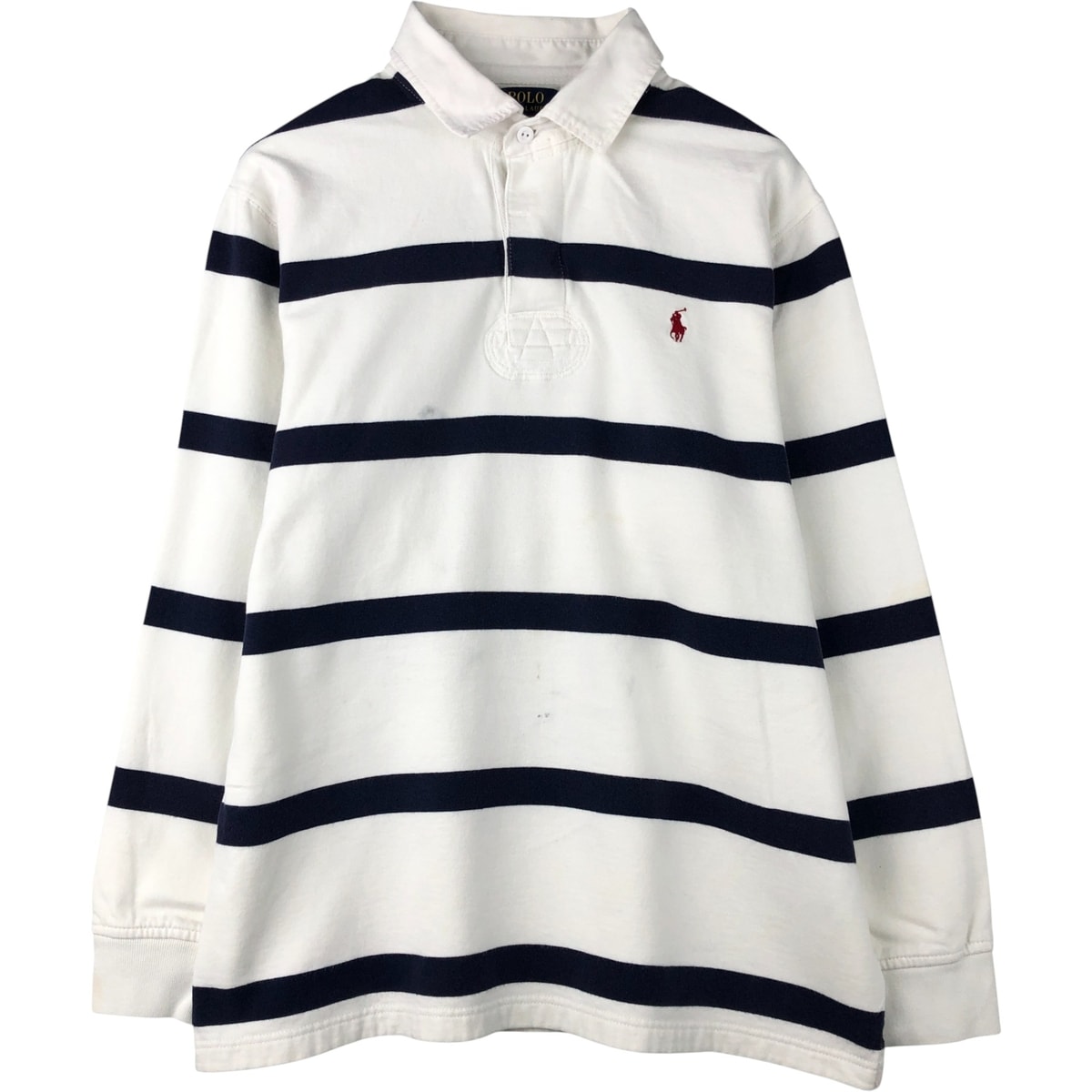 古着 ラルフローレン Ralph Lauren POLO RALPH LAUREN ボーダー柄 長袖 ラガーシャツ メンズXL相当/eaa588987