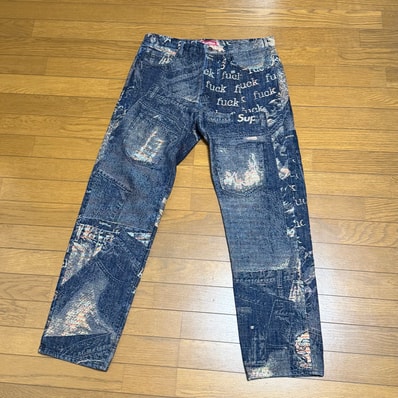 Supreme Archive Denim Jacquard Regular Jean "Blue"