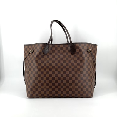 LOUIS VUITTON(ルイ・ヴィトン) ネヴァーフル GM ダミエエベヌ ドローストリング N51106 トートバッグ ブラウン×レッド