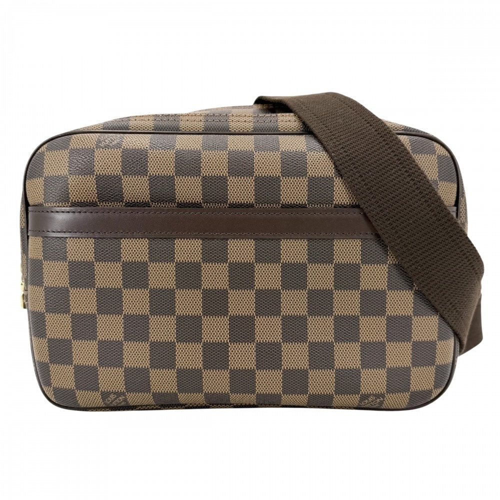 LOUIS VUITTON ルイヴィトン ショルダーバッグ SPオーダー リポーターPM スペシャルオーダー イニシャル入り 肩掛け 斜め掛け N45253 ダミエキャンバス    ブラウン 茶 ゴールド金具 メンズ【中古品】