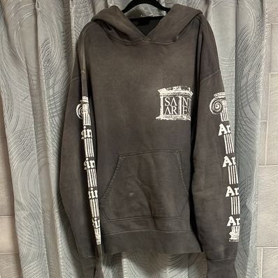 SAINT Mxxxxxx x Aries 23Aw Hoodie "Black"