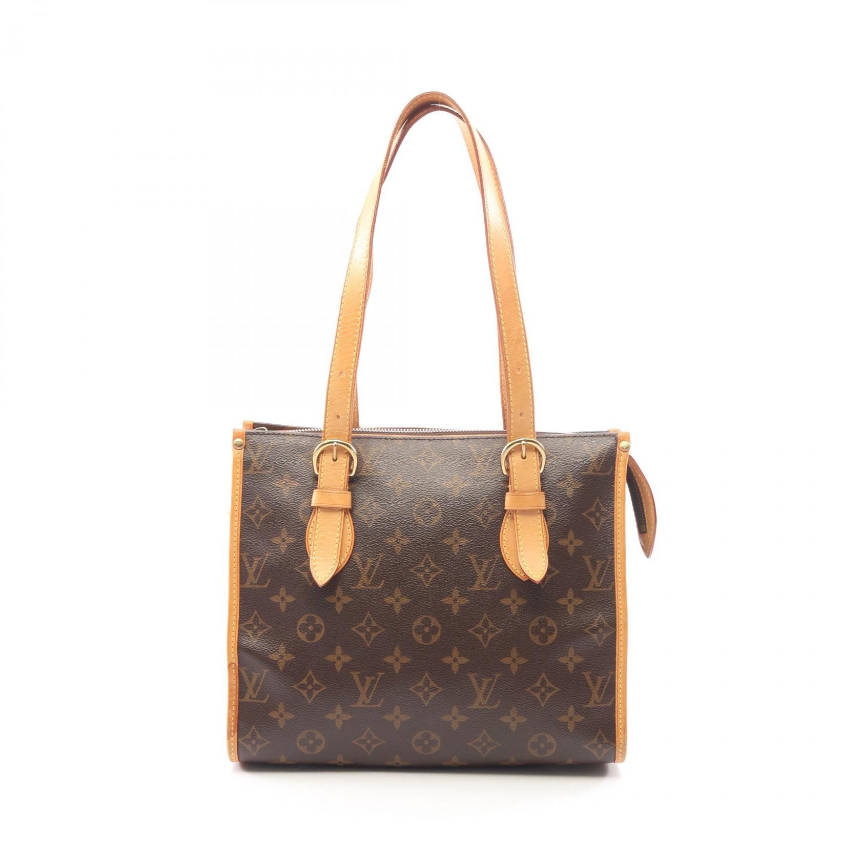 ルイ・ヴィトン LOUIS VUITTON ポパンクール オ トートバッグ バッグ PVCコーティングキャンバス レザー モノグラム レディース ブラウン系 M40007 【中古】