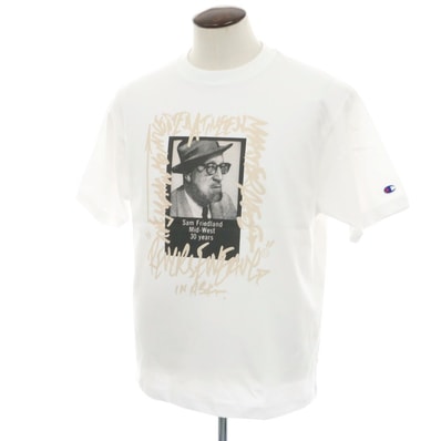 【中古】チャンピオン Champion × YOICHIRO UCHIDA 2025年春夏 コットン クルーネック 半袖Tシャツ ホワイト【サイズL】【メンズ】