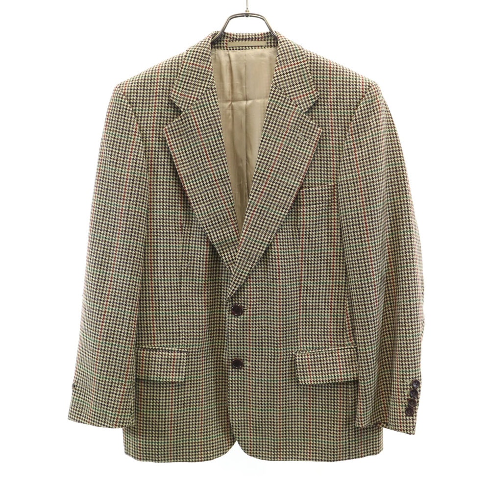 HUGO BOSS ヒューゴボス ウールブレンド 千鳥格子柄 テーラードジャケット 46 ベージュ