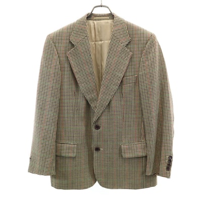 HUGO BOSS ヒューゴボス ウールブレンド 千鳥格子柄 テーラードジャケット 46 ベージュ