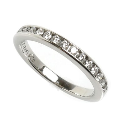 TIFFANY&Co. ティファニー Pt950プラチナ ハーフサークル チャネルセッティング リング・指輪 ダイヤモンド 10号 4.0g レディース【中古】【美品】