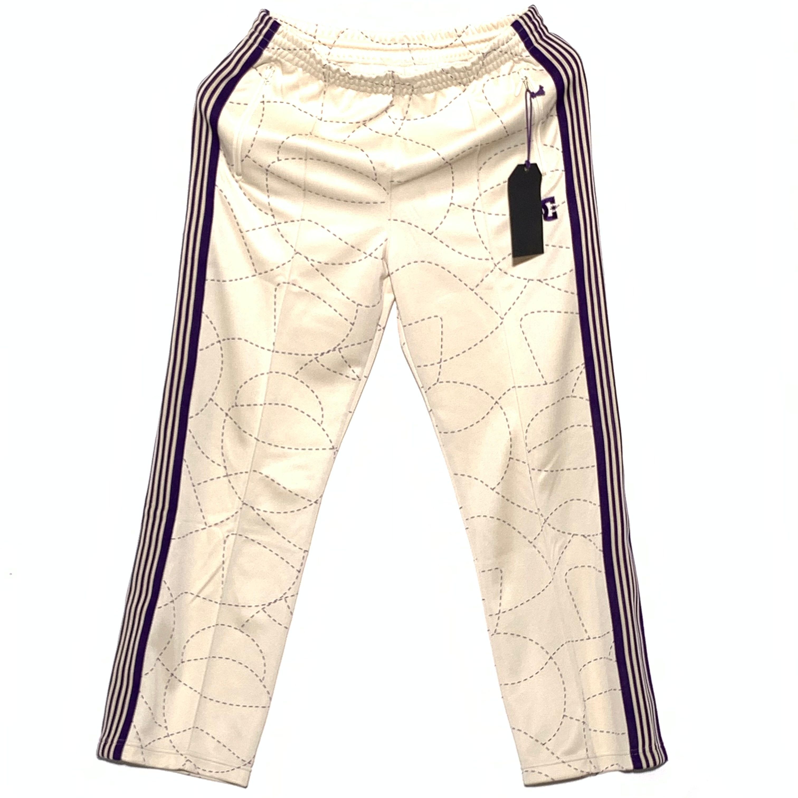 Needles x DC SHOES Track Pant - Poly Smooth / Printed "Ivory"