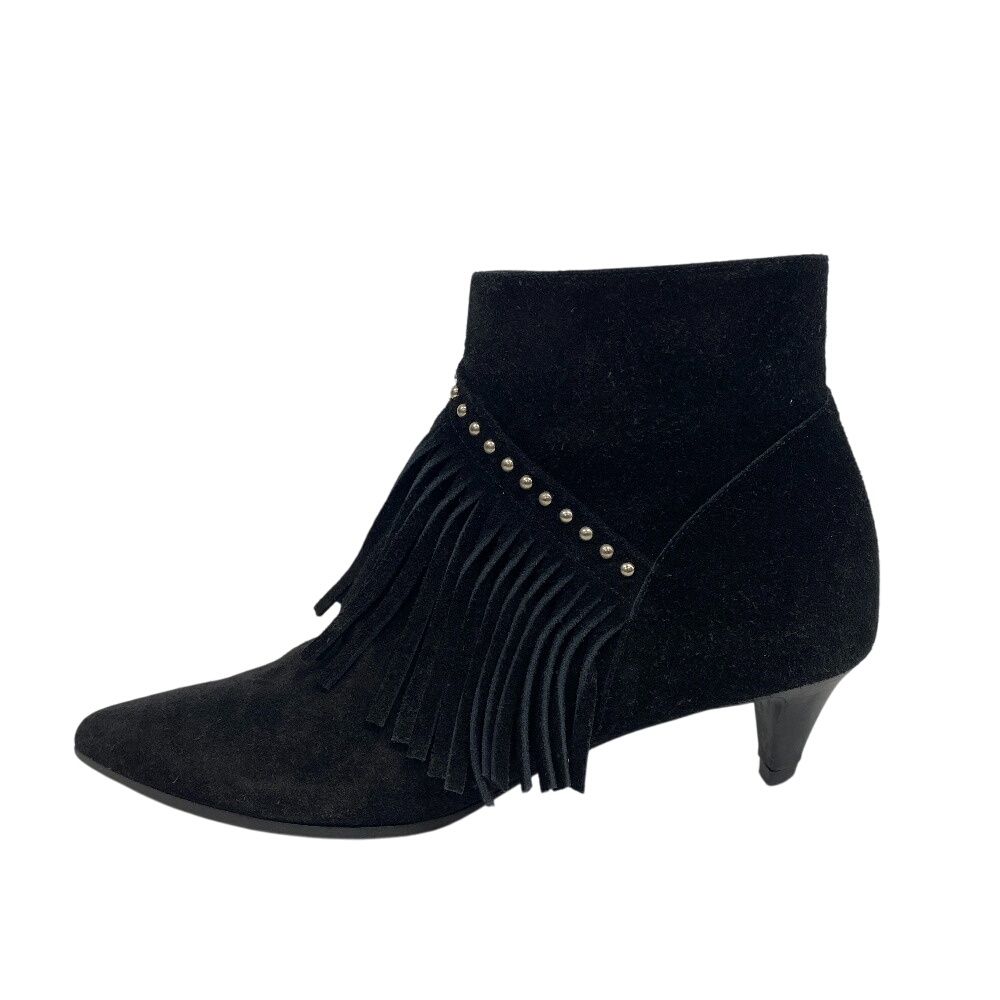 セリーヌ CELINE ブーツ フリンジ スタッズ ブラック