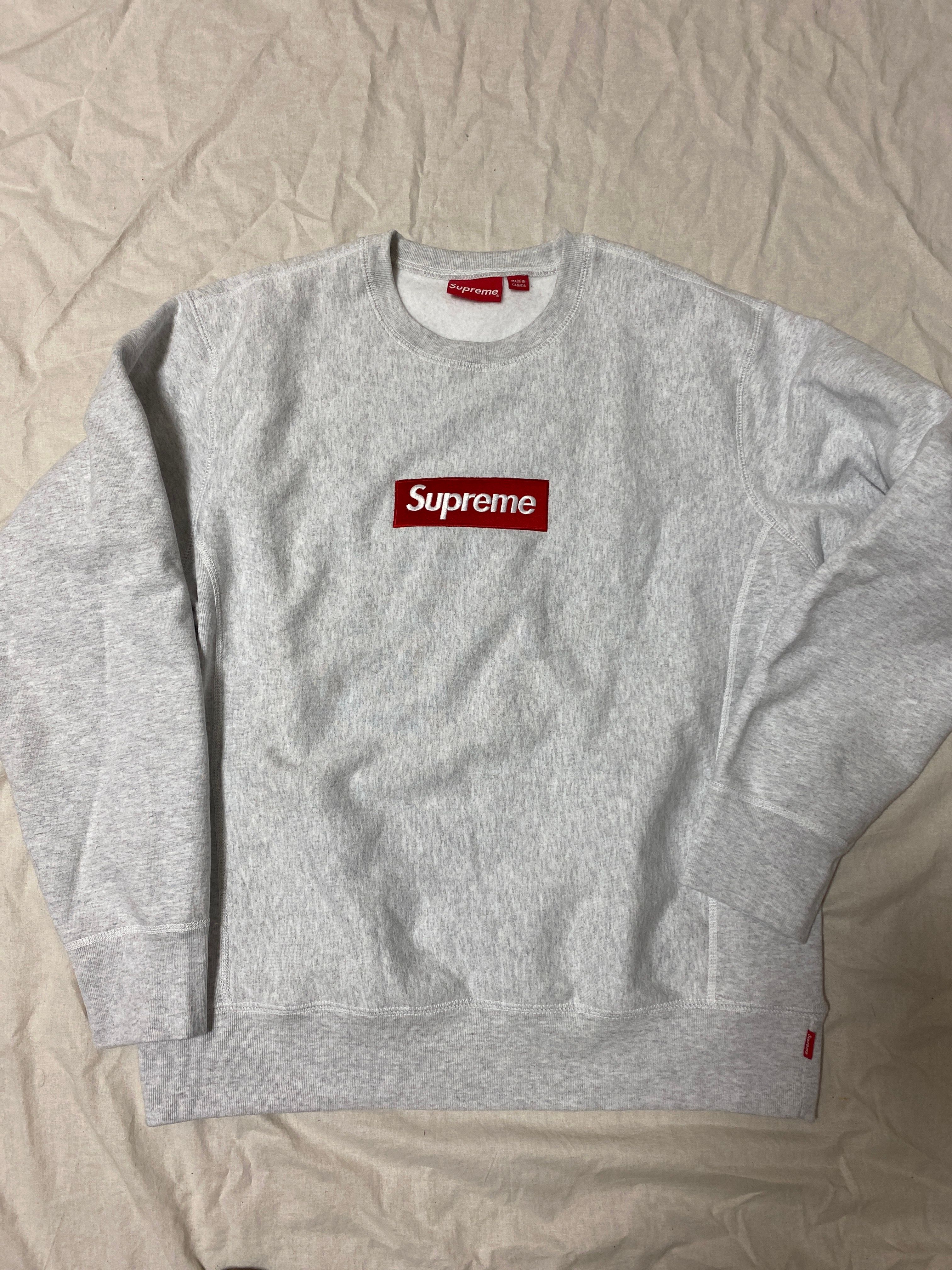 Supreme Box Logo Crewneck Sweatshirt "Ash Grey" (18FW)