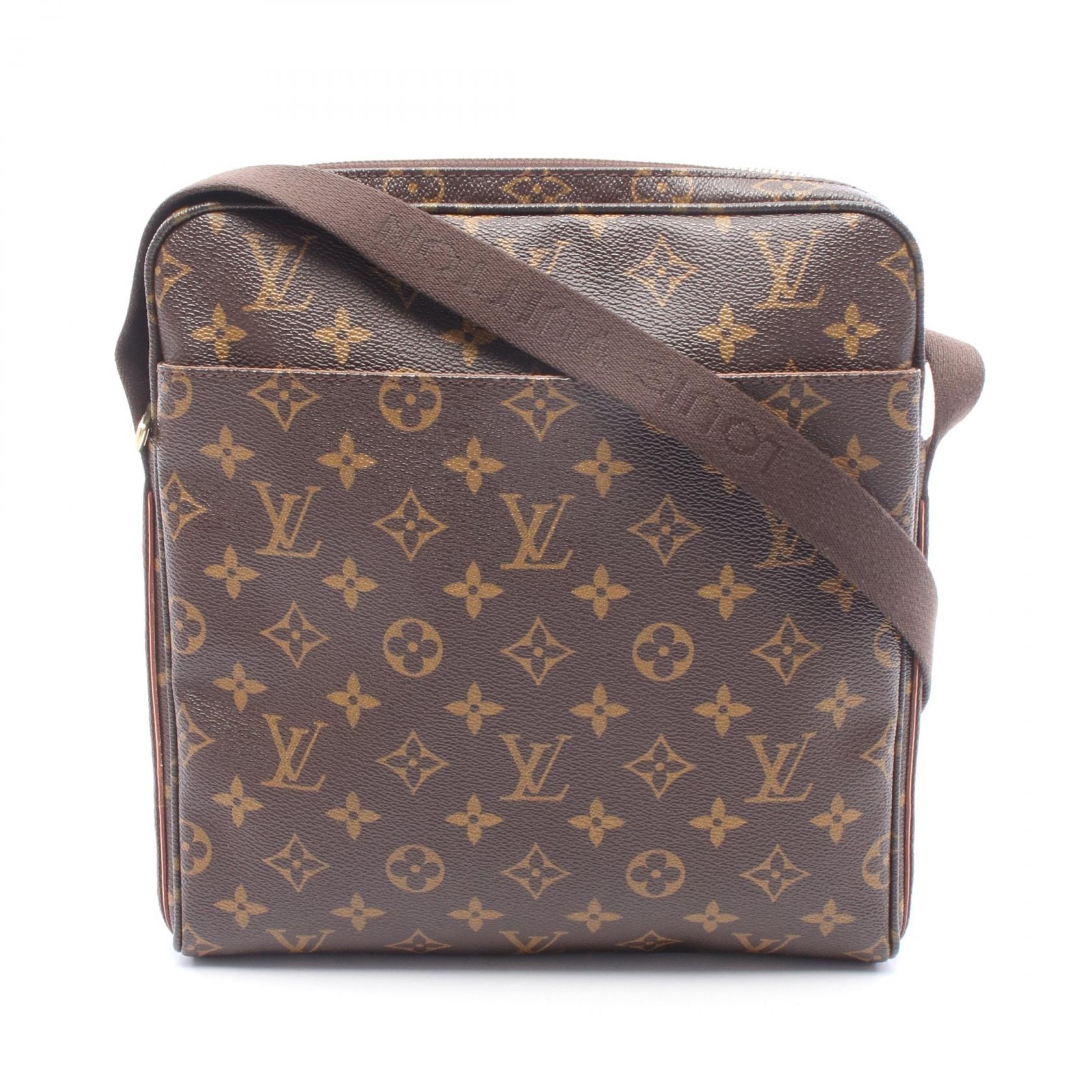 ルイ・ヴィトン LOUIS VUITTON トロター ボブール ショルダーバッグ バッグ PVCコーティングキャンバス レザー モノグラム メンズ レディース ブラウン系 M97037 【中古】