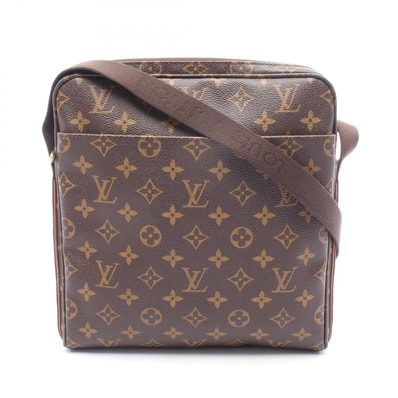 ルイ・ヴィトン LOUIS VUITTON トロター ボブール ショルダーバッグ バッグ PVCコーティングキャンバス レザー モノグラム メンズ レディース ブラウン系 M97037 【中古】