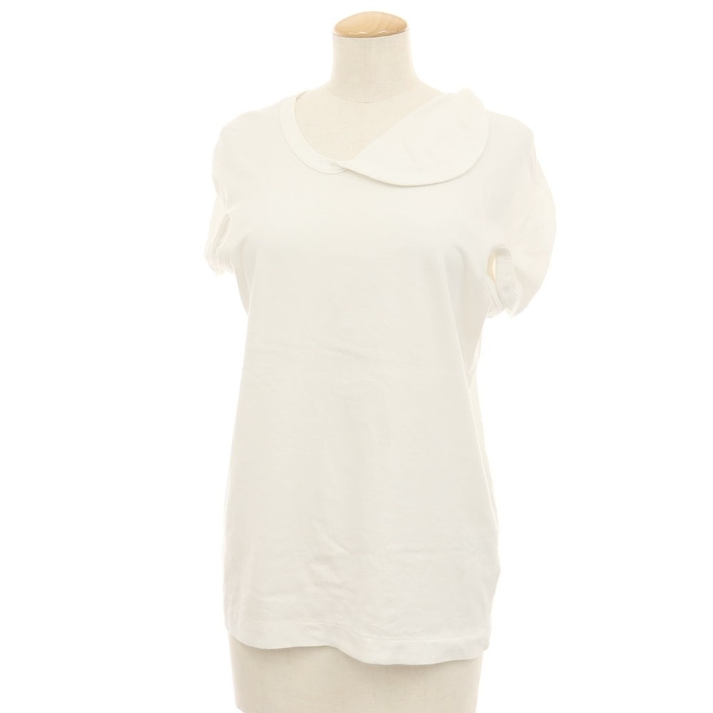 【中古】コムデギャルソン COMME des GARCONS コットン 変形 半袖Tシャツ ホワイト【サイズL】【レディース】