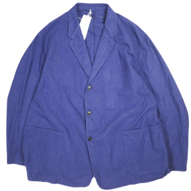 COMOLI コモリ 25AW 日本製 コットンネル ジャケット C03-01004 3 ROYAL BLUE テーラード アウター g25672