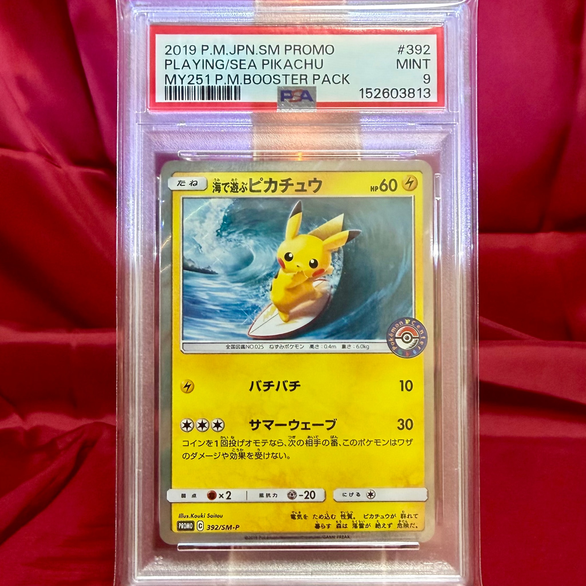 海で遊ぶピカチュウ: プロモ [SM-P 392](プロモーションカード「SM-P