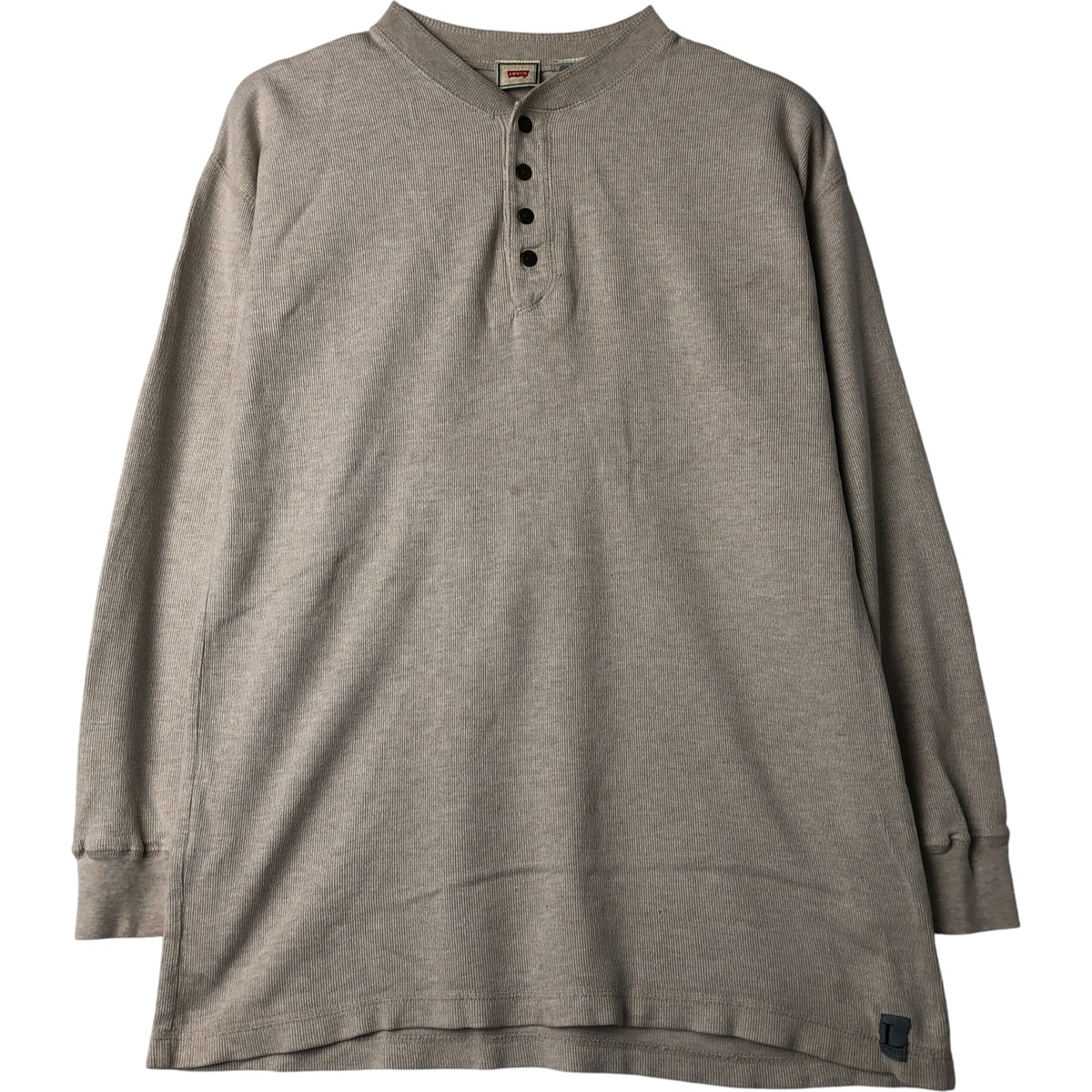 古着 90年代~ リーバイス Levi's ヘンリーネック ロングTシャツ ロンT スペイン製 メンズL相当 ヴィンテージ/eaa615147