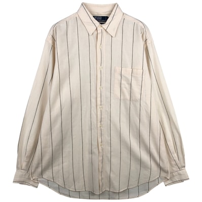 古着 ラルフローレン Ralph Lauren POLO by Ralph Lauren BENNETT 長袖 コットンストライプシャツ メンズL相当/eaa597706