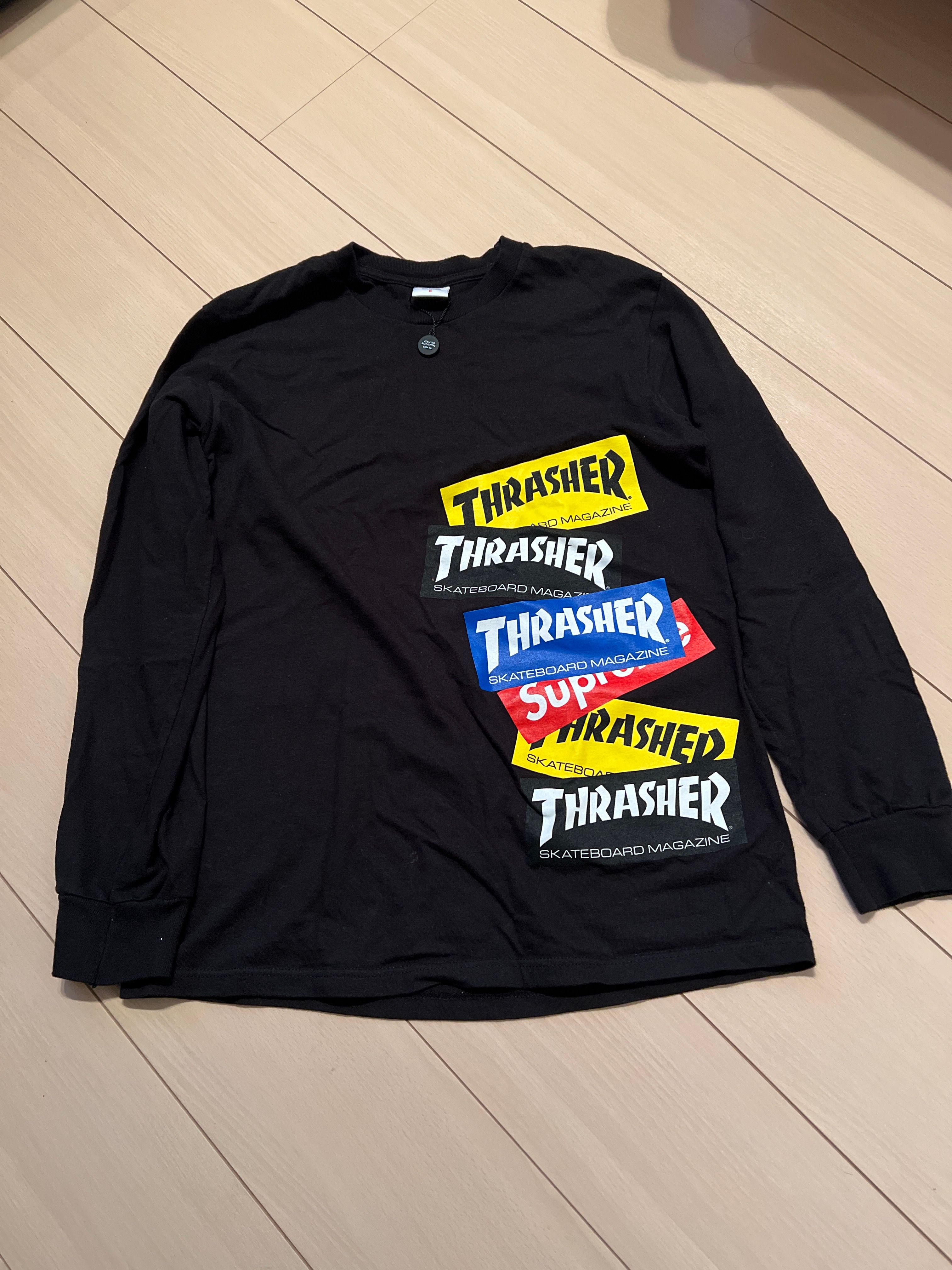 Supreme / Thrasher® Multi Logo L/S Tee "Black"