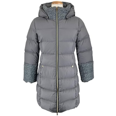 極美品 ヘルノ ダウンコート グレー レディース 10anni