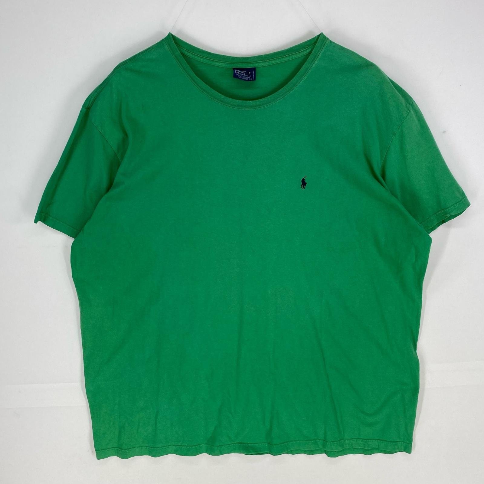 古着 ポロバイラルフローレン Polo by Ralph Lauren 半袖Tシャツ クルーネック ワンポイント ショートスリーブ 2XL  グリーン系 メンズ