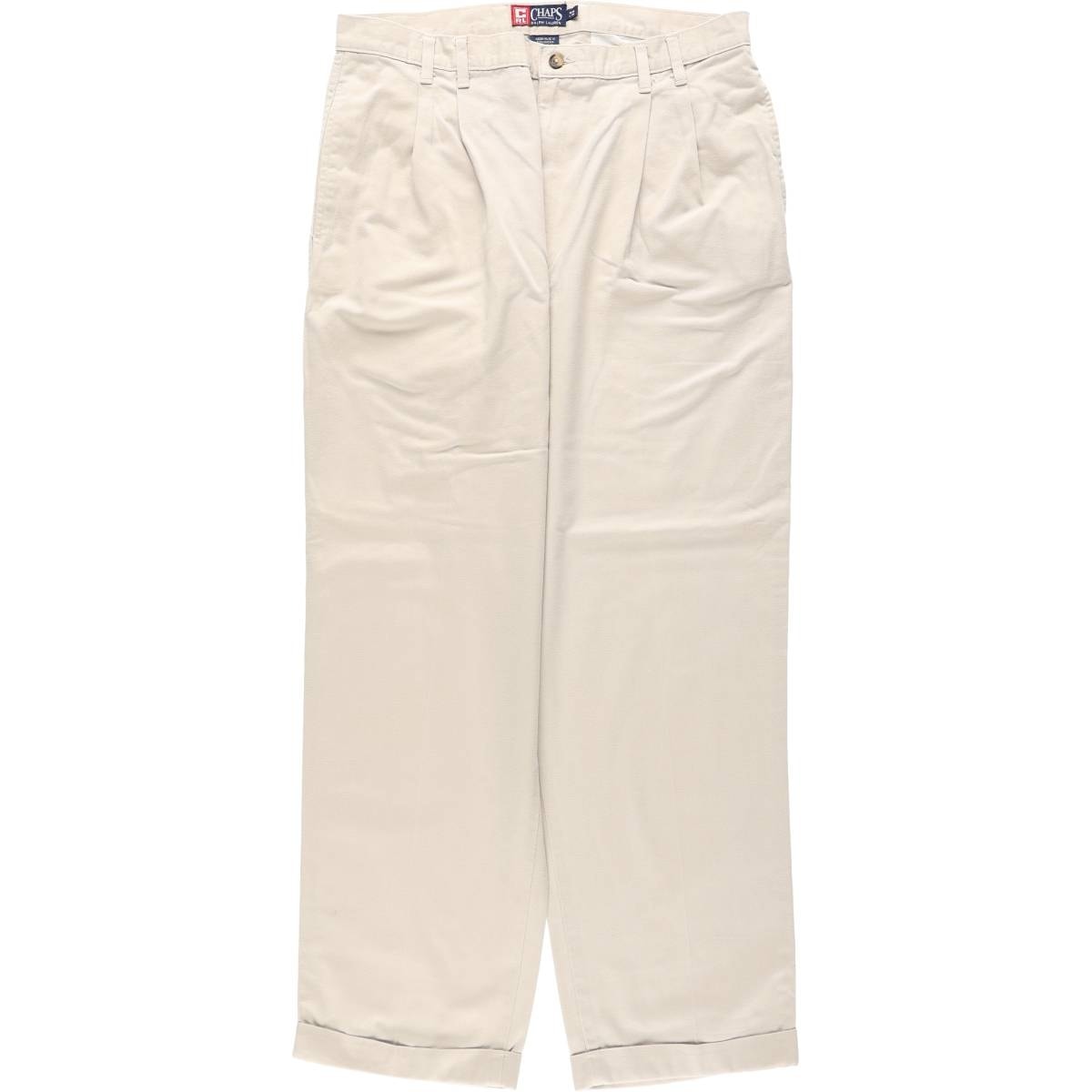 古着 ラルフローレン Ralph Lauren CHAPS チャップス ツータック チノパンツ メンズw35相当/eaa680696