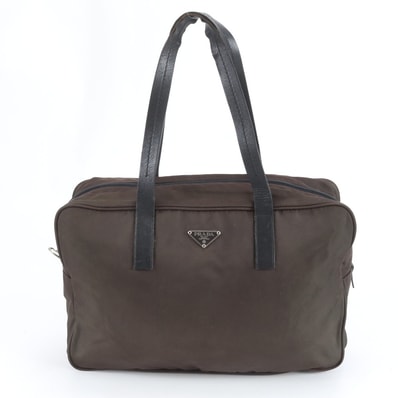 プラダ テスート ナイロントライアングルロゴトート バッグ