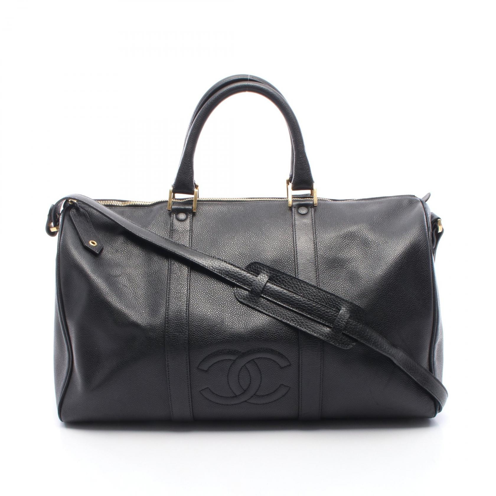 シャネル CHANEL ココマーク 2WAY ボストンバッグ バッグ キャビアスキン(グレインドカーフ) レディース ブラック系 【中古】