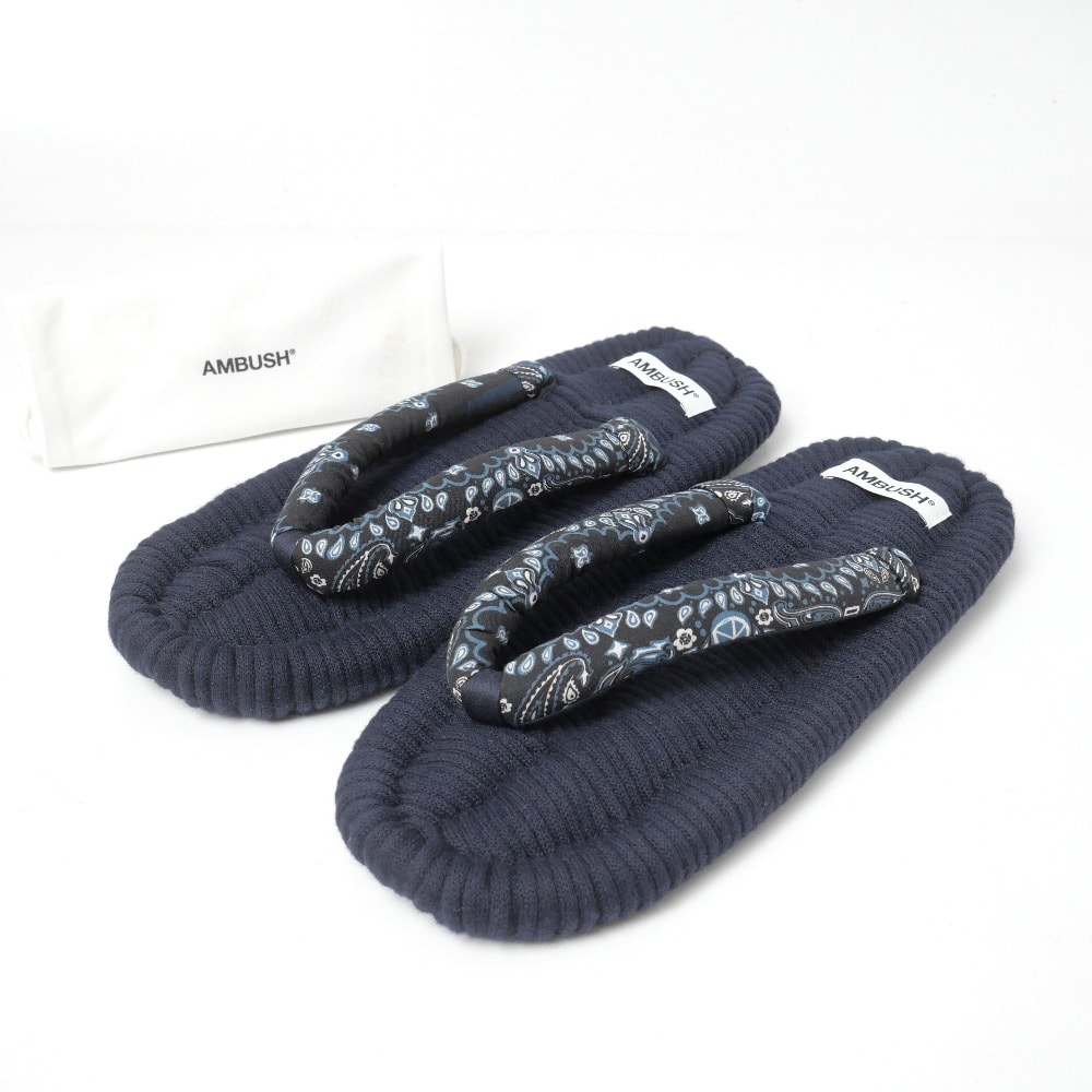 ■美品■AMBUSH アンブッシュ サンダル 草履 ルームシューズ ペイズリー ブランド古着【中古】RA9518