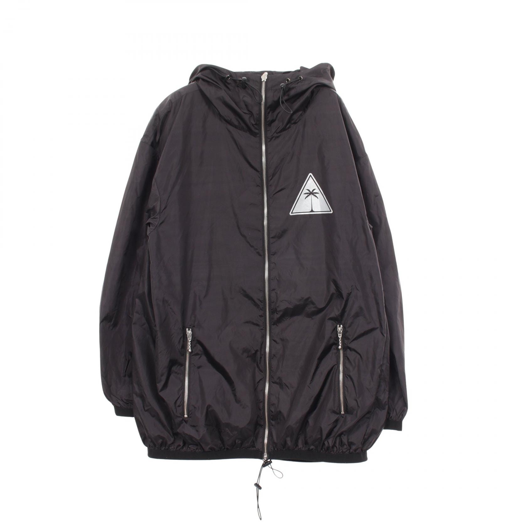 パームエンジェルス PALM ANGELS バックロゴ フード付き 衣料品 アウター ナイロン レディース ブラック系 【中古】
