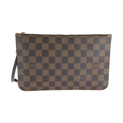 LOUIS VUITTON ルイヴィトン ダミエ ネヴァーフル付属 ブラウン ゴールド金具 PVC ポーチ 1-0296134 【中古】