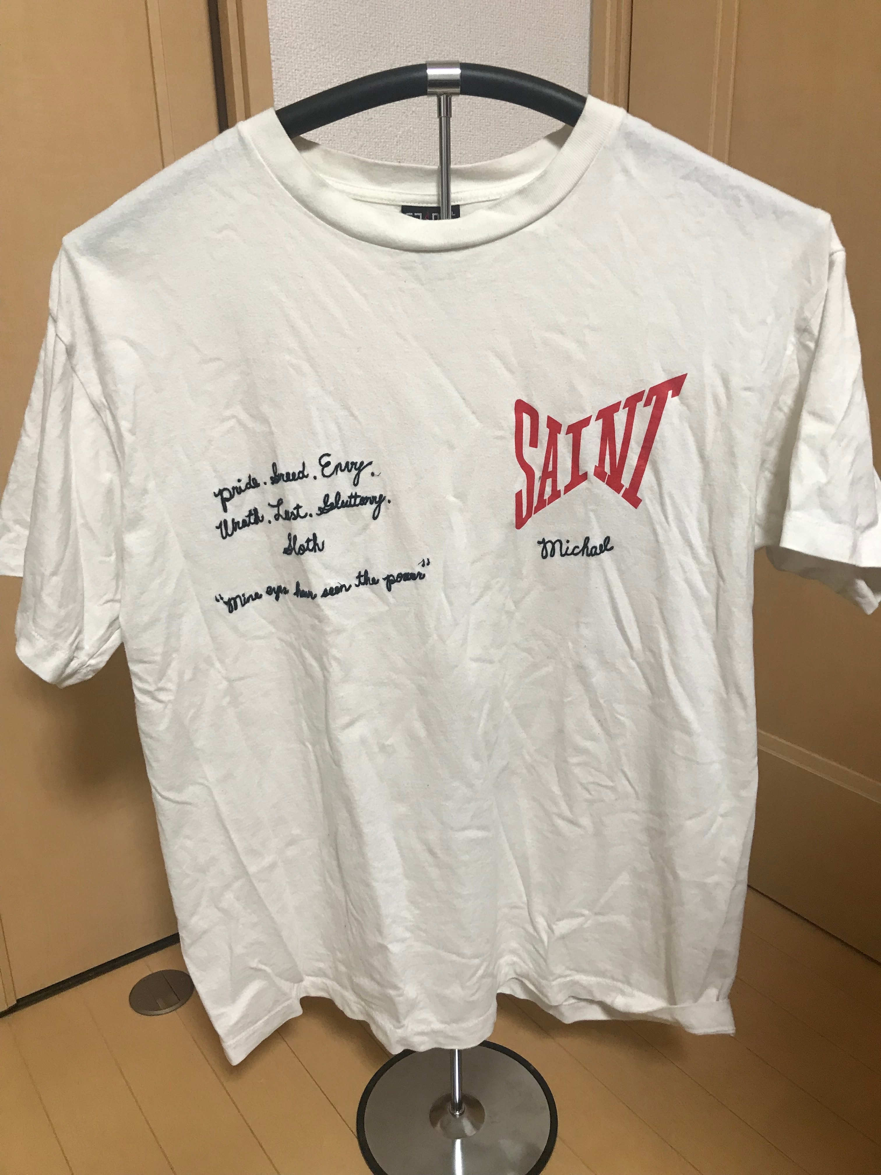 SAINT Mxxxxxx SAINT LOGO MESSAGE T-SHIRT "White"