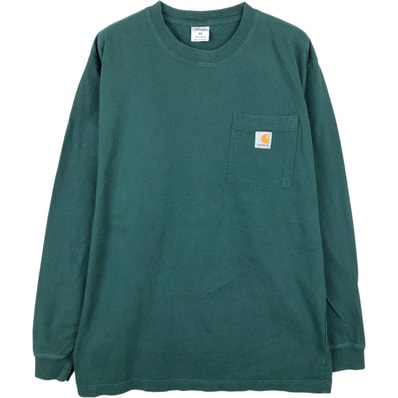 古着 カーハート Carhartt 無地ポケットロングTシャツ ロンT メンズM相当/eaa653204