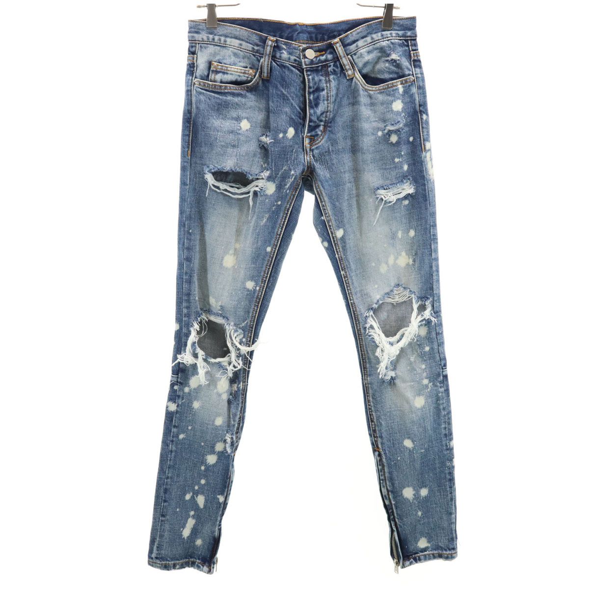 mnml ブリーチ加工 スキニーデニムパンツ