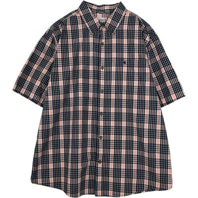 古着 カーハート Carhartt RELAXED FIT チェック柄 ボタンダウン 半袖 ワークシャツ メンズXXL相当/eaa637828