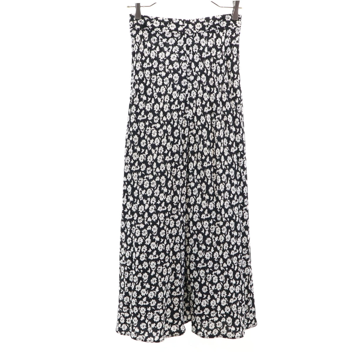 ZARA ザラ 花柄 ロングスカート XS ブラック