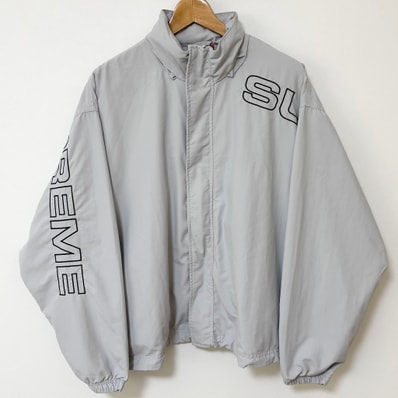 Supreme Spellout Embroidered Track Jacket "Grey"