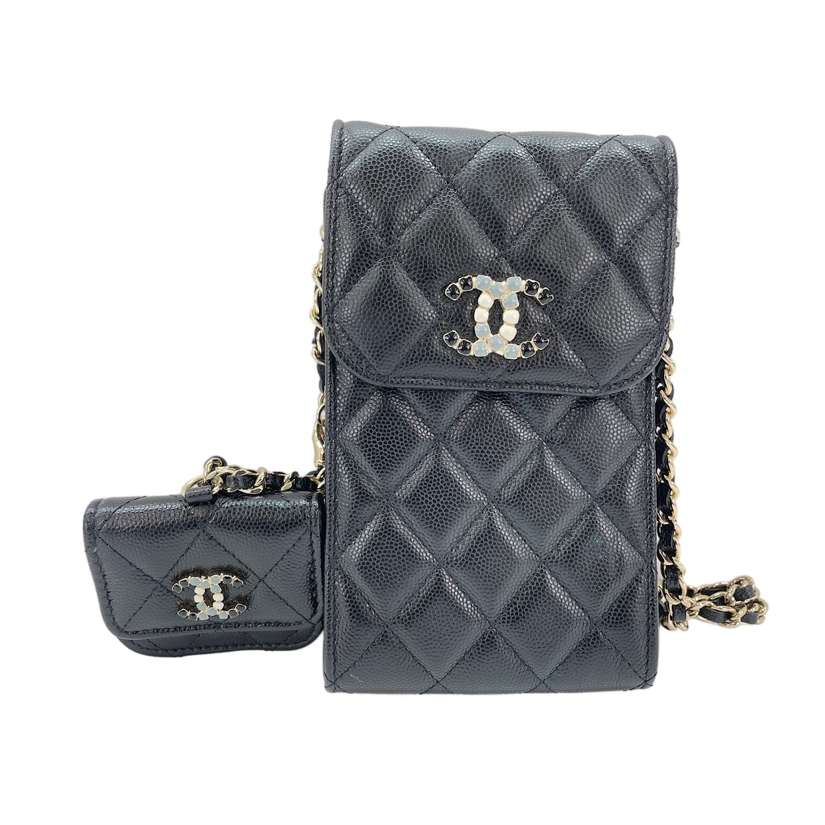 シャネル CHANEL キャビアスキン マトラッセ ショルダーバッグ【中古】