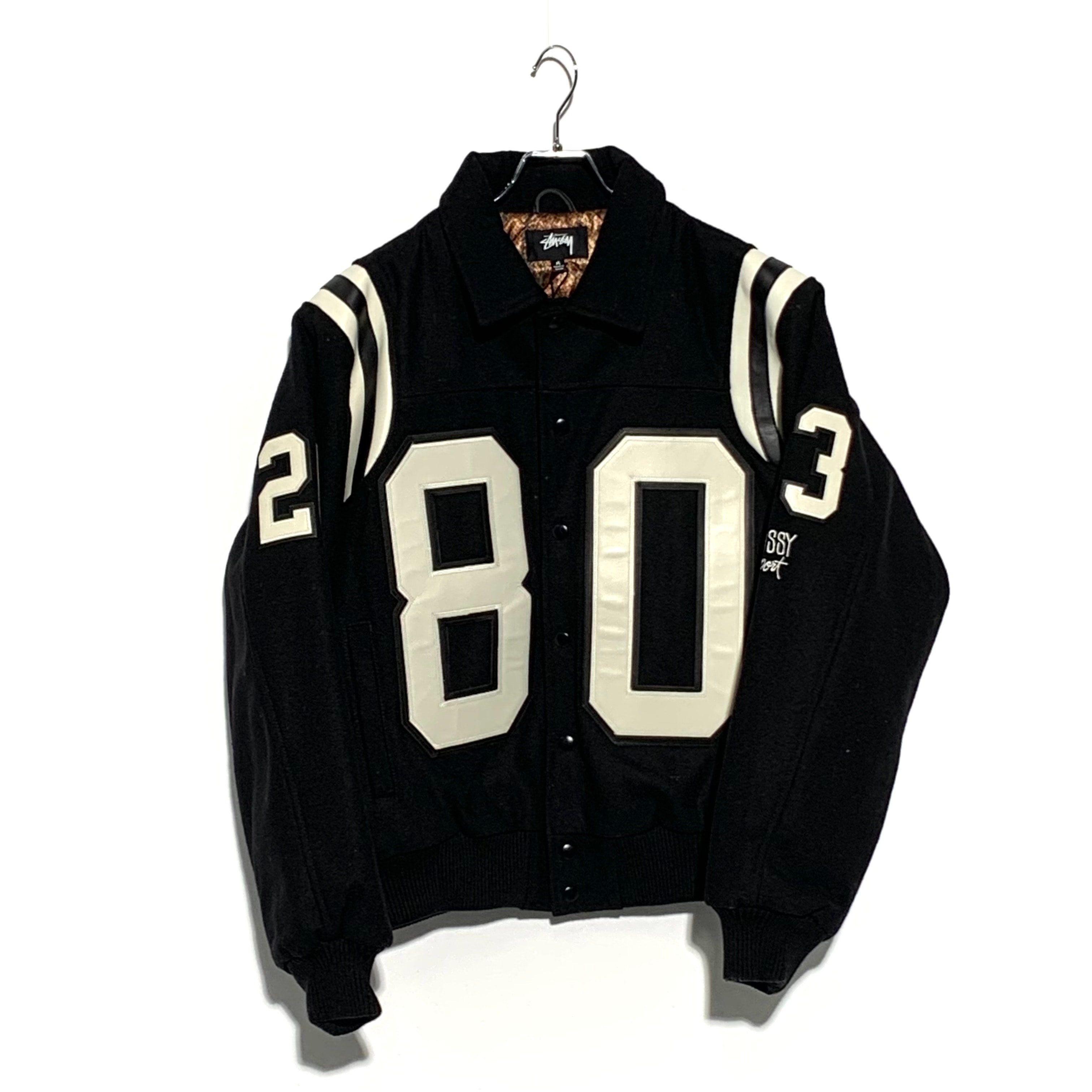 80 wool Varsity Jacket Black