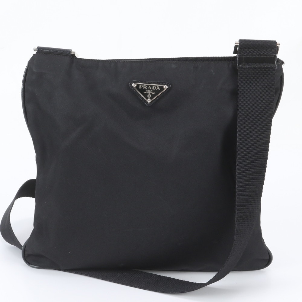■美品 プラダ テスート ナイロントライアングルロゴショルダーバッグ