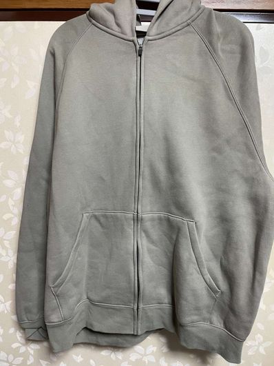 FEAR OF GOD ESSENTIALS 3D Silicon Applique Full Zip Up Hoodie "Gray Flannel/Charcoal"