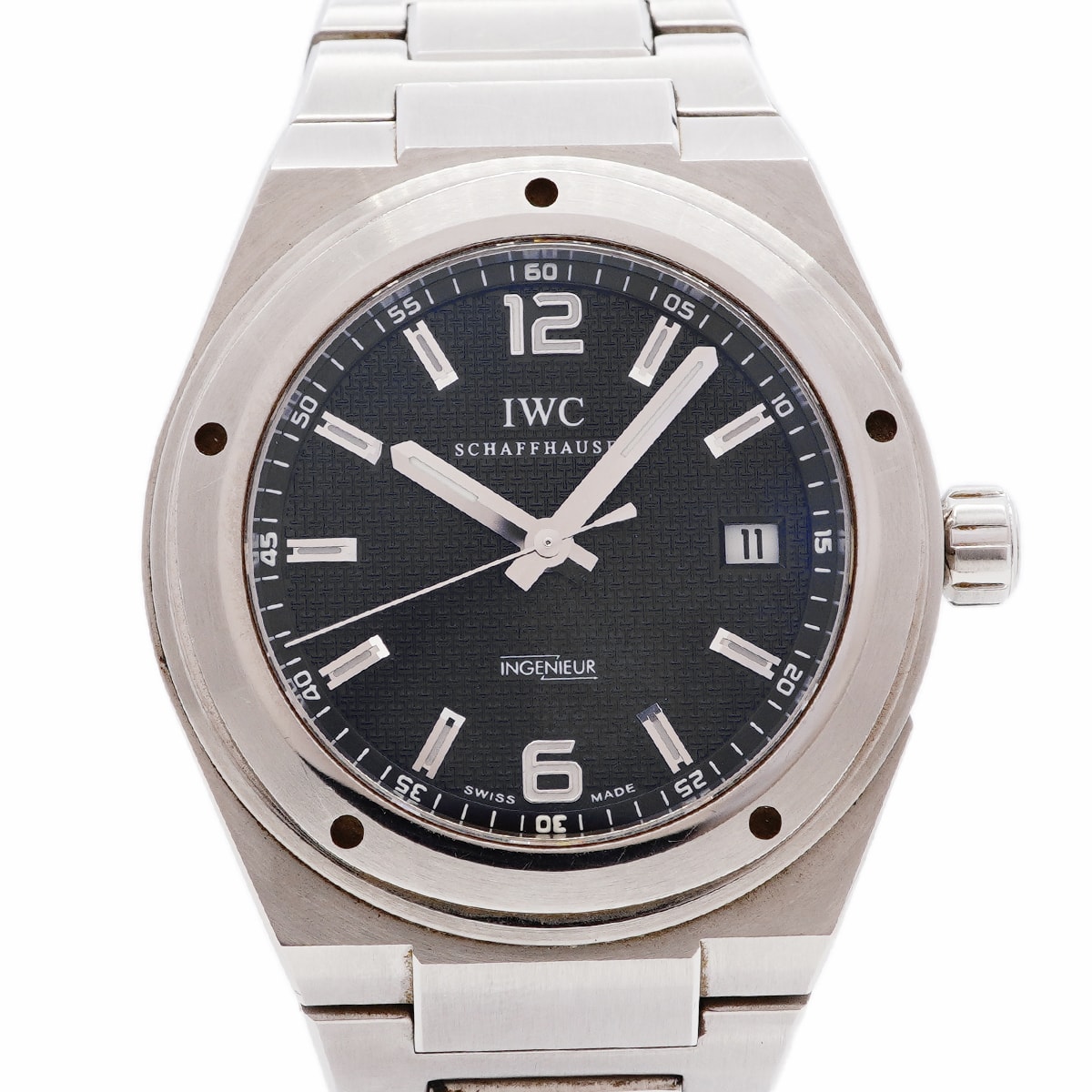 【6whc0225】IWC アイダブリューシー シャフハウゼン インヂュニア・オートマティック IW322701 黒文字盤【中古】腕時計 メンズ