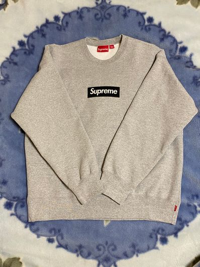 Supreme Box Logo Crewneck "Heather Grey" (22FW)
