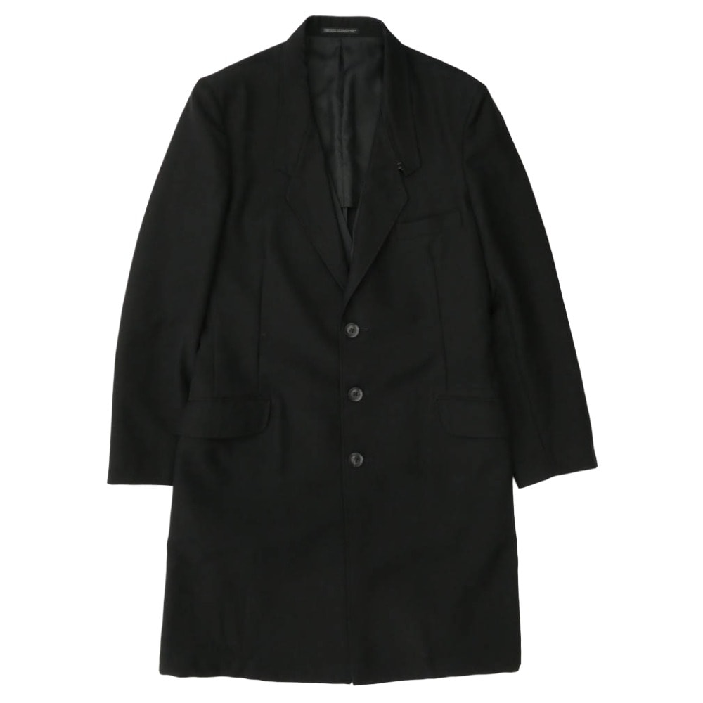 Yohji Yamamoto POUR HOMME ヨウジヤマモトプールオム ジャケット 18AW HV-J45-828 ウール シワギャバジン 左ゴージZIP2重 ムラ染インナーベスト レイヤードデザイン ヒューマンフェイス ハンドメイド ジャケット【中古】