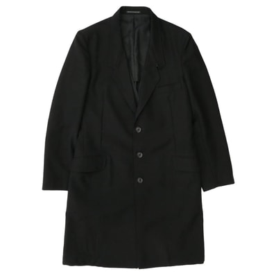 Yohji Yamamoto POUR HOMME ヨウジヤマモトプールオム ジャケット 18AW HV-J45-828 ウール シワギャバジン 左ゴージZIP2重 ムラ染インナーベスト レイヤードデザイン ヒューマンフェイス ハンドメイド ジャケット【中古】