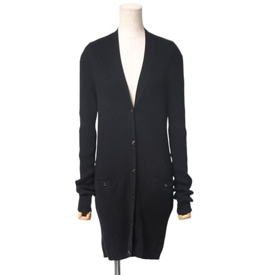 CHANEL シャネル ニット サイズ38 ロングニットカーディガン P45654 CC ココマーク ロゴボタン【おすすめ】 イタリア製 ブランド古着【中古】20250630/RA5318