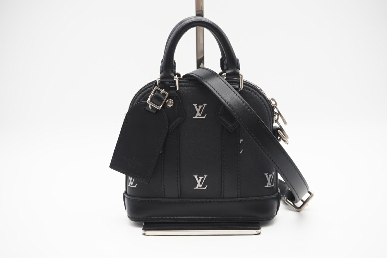美品 LOUIS VUITTON ルイ・ヴィトン カーフスキン ナノアルマ ファレル ウィリアムス M83184 2wayショルダーバッグ ブラック カーフレザー レディース
