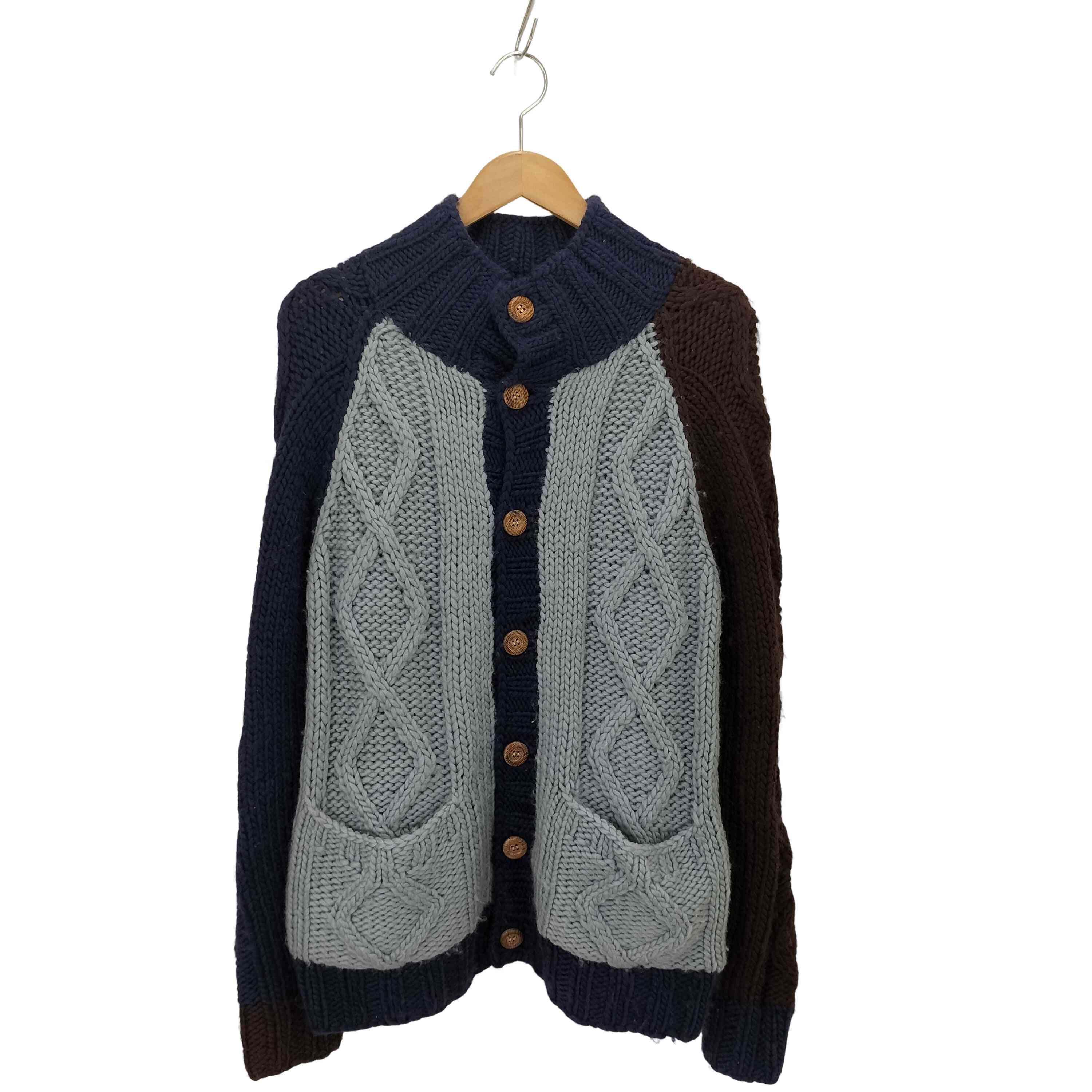 マルチカラー ウールニットカーディガン【1141250489906】